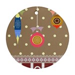 Art Background Background Vector Round Ornament (Two Sides) Front