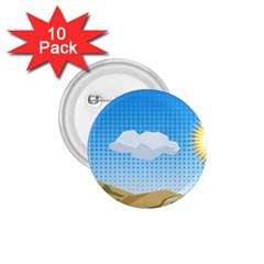 Grid Sky Course Texture Sun 1.75  Buttons (10 pack)