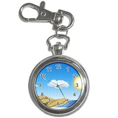 Grid Sky Course Texture Sun Key Chain Watches