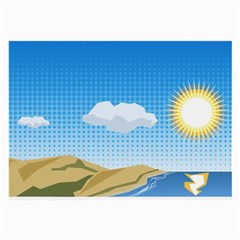 Grid Sky Course Texture Sun Large Glasses Cloth (2-Side)