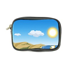 Grid Sky Course Texture Sun Coin Purse by Nexatart