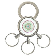 Flower Abstract Floral 3-ring Key Chains by Nexatart