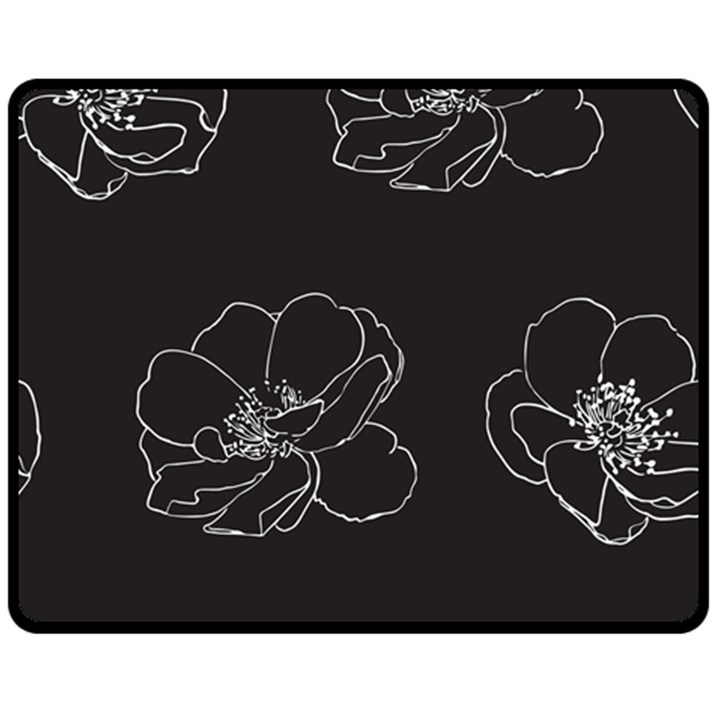 Rose Wild Seamless Pattern Flower Double Sided Fleece Blanket (Medium) 