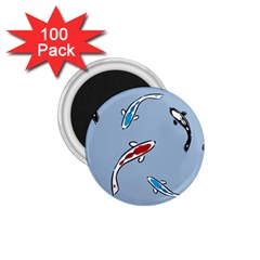 Koi Carp East Vector Seamless 1 75  Magnets (100 Pack) 