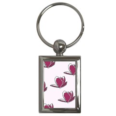 Magnolia Seamless Pattern Flower Key Chains (rectangle)  by Nexatart