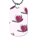 Magnolia Seamless Pattern Flower Dog Tag (Two Sides) Front