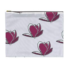 Magnolia Seamless Pattern Flower Cosmetic Bag (xl) by Nexatart