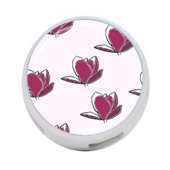 Magnolia Seamless Pattern Flower 4-port Usb Hub (two Sides) 