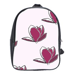 Magnolia Seamless Pattern Flower School Bags (xl)  by Nexatart