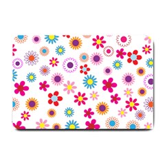 Floral Flowers Background Pattern Small Doormat  by Nexatart