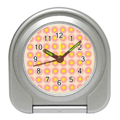 Pattern Flower Background Wallpaper Travel Alarm Clocks