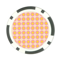 Pattern Flower Background Wallpaper Poker Chip Card Guard