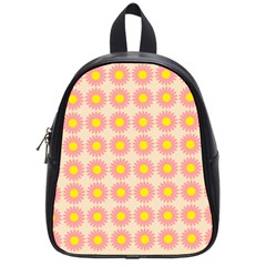 Pattern Flower Background Wallpaper School Bags (Small) 