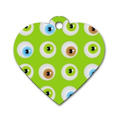 Eyes Background Structure Endless Dog Tag Heart (one Side) by Nexatart