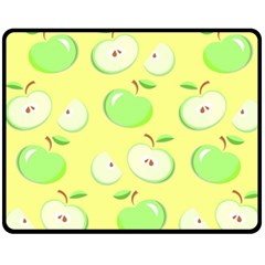 Apples Apple Pattern Vector Green Fleece Blanket (Medium) 