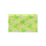 Apples Apple Pattern Vector Green Cosmetic Bag (XS) Back