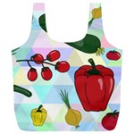 Vegetables Cucumber Tomato Full Print Recycle Bags (L)  Back