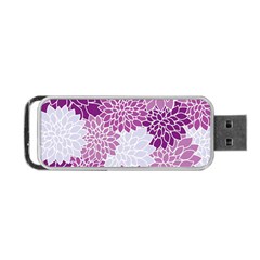 Floral Wallpaper Flowers Dahlia Portable Usb Flash (one Side) by Nexatart