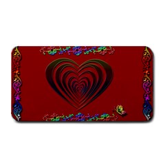 Red Heart Colorful Love Shape Medium Bar Mats by Nexatart