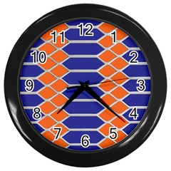 Pattern Design Modern Backdrop Wall Clocks (Black)