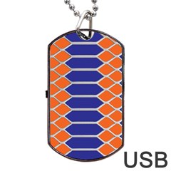 Pattern Design Modern Backdrop Dog Tag USB Flash (Two Sides)