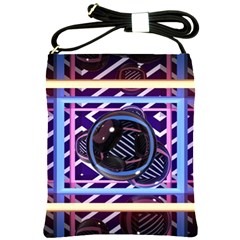 Abstract Sphere Room 3d Design Shoulder Sling Bags by Nexatart