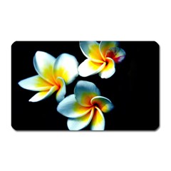 Flowers Black White Bunch Floral Magnet (Rectangular)