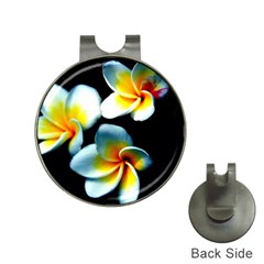 Flowers Black White Bunch Floral Hat Clips with Golf Markers