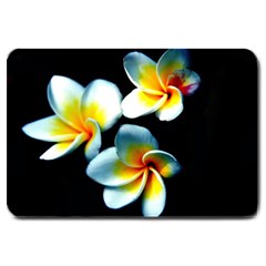 Flowers Black White Bunch Floral Large Doormat 