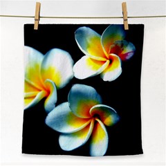 Flowers Black White Bunch Floral Face Towel