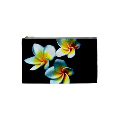 Flowers Black White Bunch Floral Cosmetic Bag (Small) 