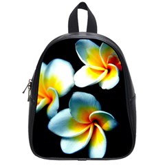 Flowers Black White Bunch Floral School Bags (Small) 