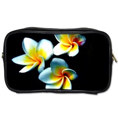 Flowers Black White Bunch Floral Toiletries Bags 2-Side