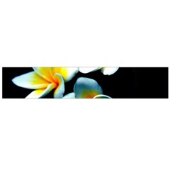 Flowers Black White Bunch Floral Flano Scarf (Large)