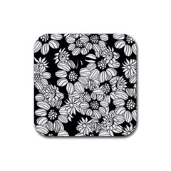 Mandala Calming Coloring Page Rubber Coaster (square)  by Nexatart