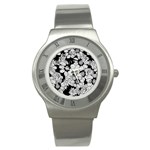 Mandala Calming Coloring Page Stainless Steel Watch Front