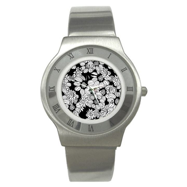 Mandala Calming Coloring Page Stainless Steel Watch