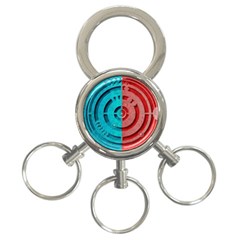 Vector Watch Texture Red Blue 3-ring Key Chains by Nexatart