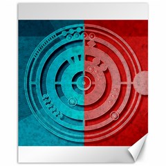 Vector Watch Texture Red Blue Canvas 11  X 14  