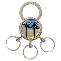 Palm Trees Against Sunset Sky 3-ring Key Chains by dflcprints