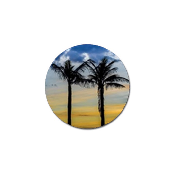 Palm Trees Against Sunset Sky Golf Ball Marker