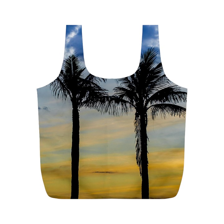 Palm Trees Against Sunset Sky Full Print Recycle Bags (M) 