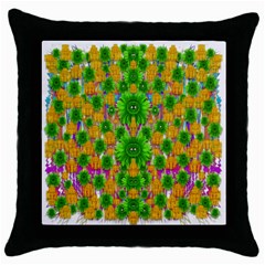 Jungle Love In Fantasy Landscape Of Freedom Peace Throw Pillow Case (black)