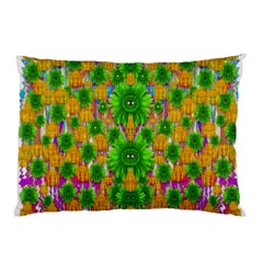 Jungle Love In Fantasy Landscape Of Freedom Peace Pillow Case by pepitasart