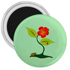 Plant And Flower 3  Magnets by linceazul