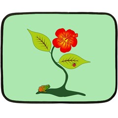Plant And Flower Fleece Blanket (mini) by linceazul