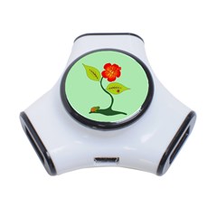 Plant And Flower 3-port Usb Hub by linceazul