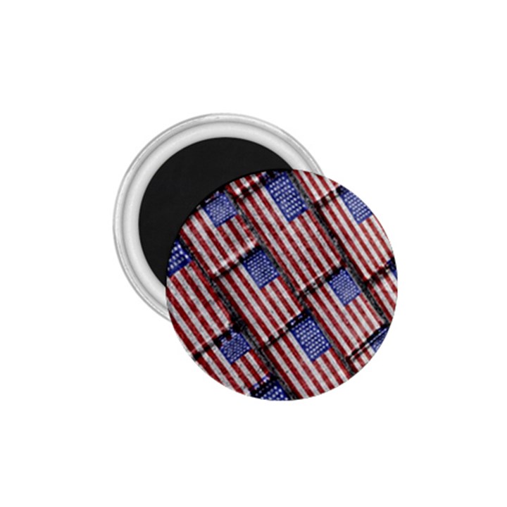 Usa Flag Grunge Pattern 1.75  Magnets