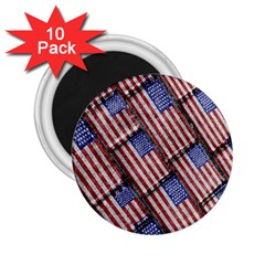 Usa Flag Grunge Pattern 2 25  Magnets (10 Pack)  by dflcprints