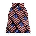 Usa Flag Grunge Pattern Bell Ornament (Two Sides) Back